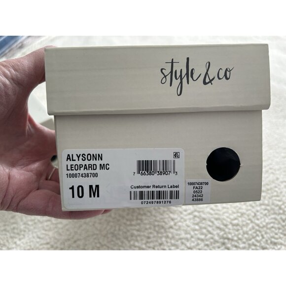 Style & Co Alysonn Leopard Faux Suede Flat Shoes Womens Size 10M - Picture 7 of 7